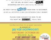 Baby Shower Invitation: DIY-Printable. Fun. Game-Themed. Customizable.