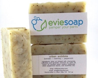 urban antidote - Handcrafted Vegan Soap - rosemary, lavender, peppermint