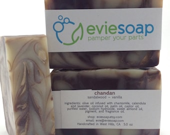 chandan - Handcrafted Vegan Soap - sandalwood, vanilla