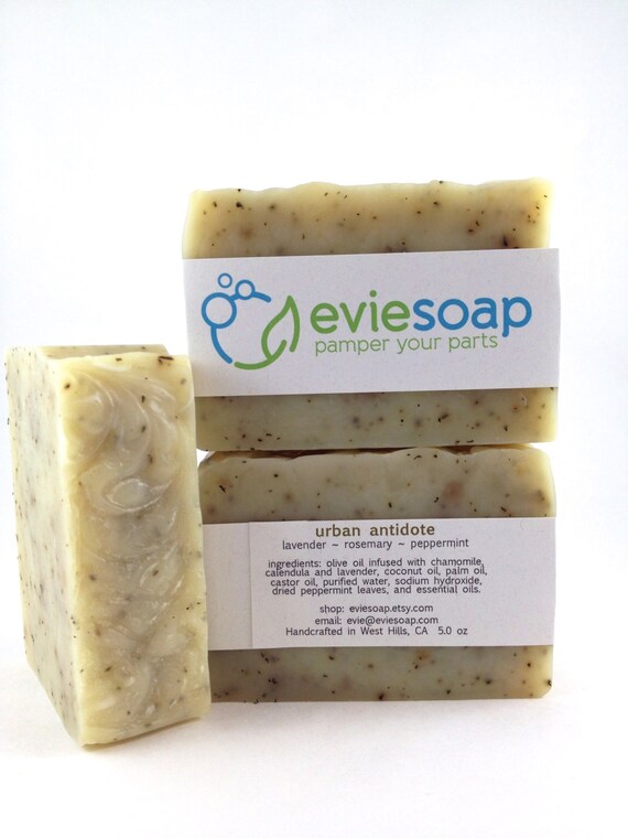 urban antidote - Handcrafted Vegan Soap - rosemary, lavender, peppermint