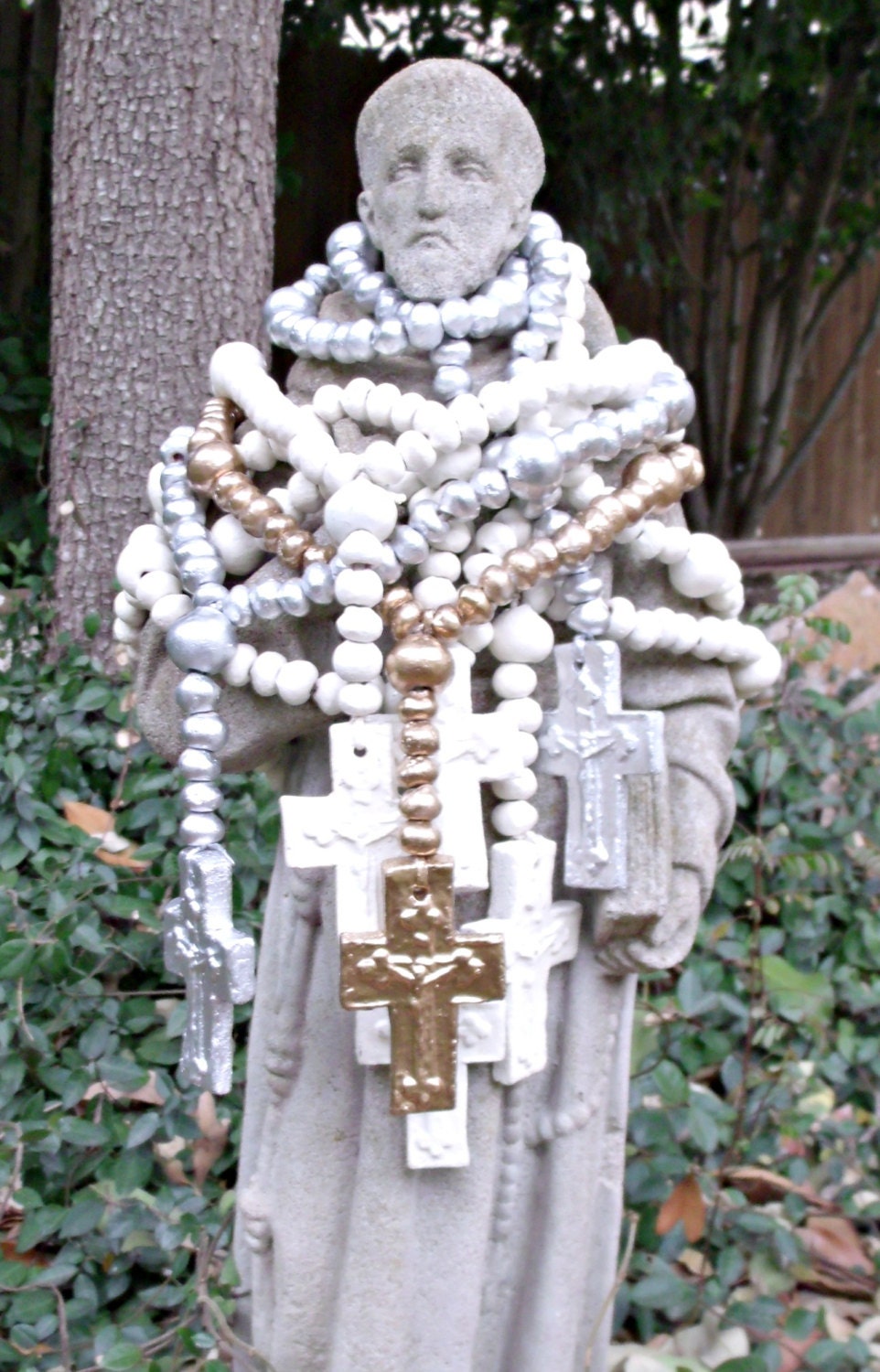 Size Small Clay Rosary. Hand painted Clay Mexican Rosary Beads. Christening Gift. Baby Shower Gift. Catholic Roary