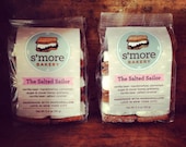 Miniature Vanilla Bean and Salted Caramel S'mores with Handmade Marshmallows and Graham Crackers--The Salted Sailor