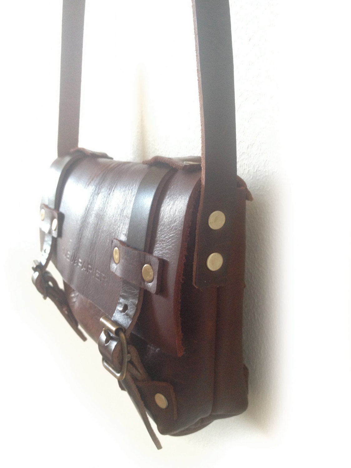 Conductor Bag / Small shoulder bag / Mahogany