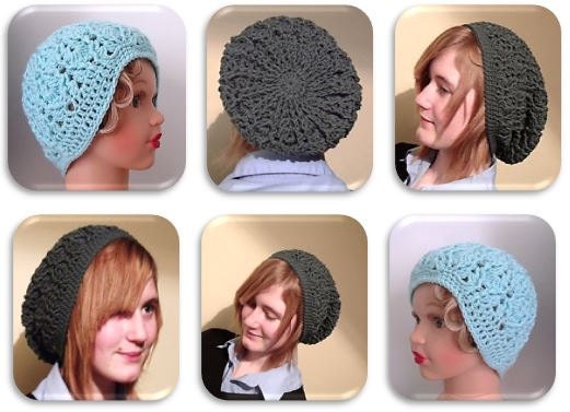 INSTANT DOWNLOAD Crochet Textured Lacy Hat Pattern PDF (slouch or beanie)
