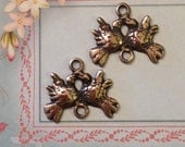 Sweet Love Birds   Set of Two Bronze links