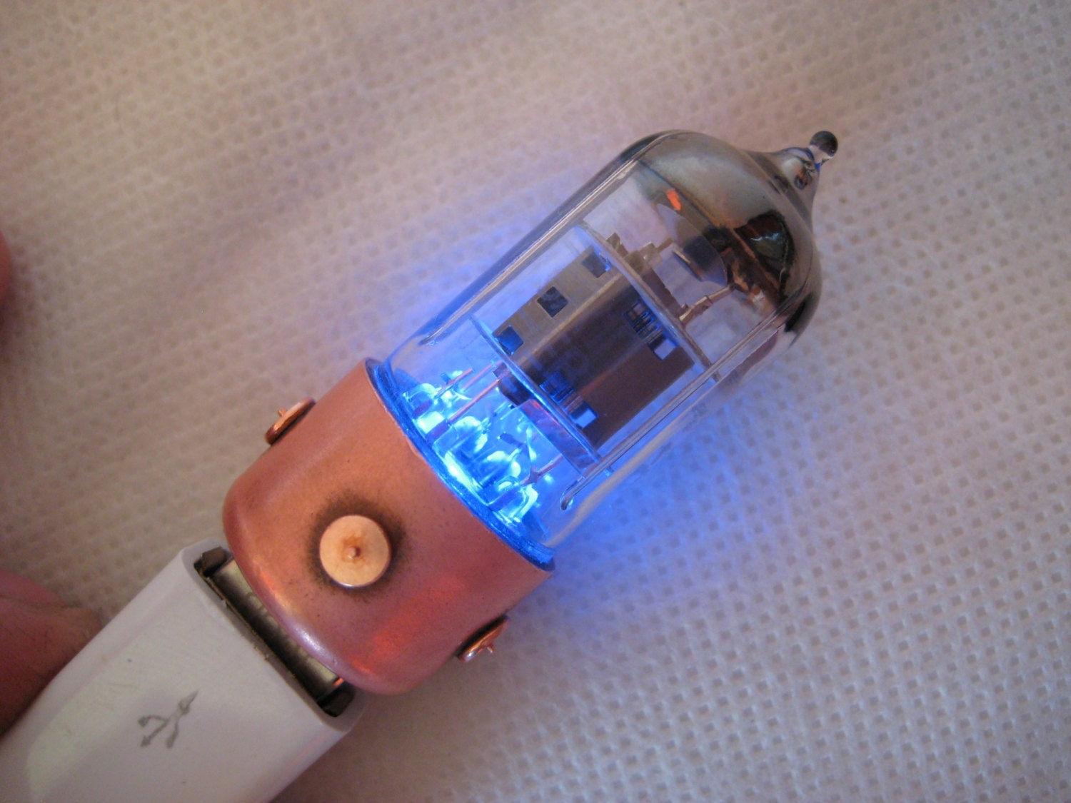 8GB BLUE Pentode usb flash drive. Steampunk/Industrial