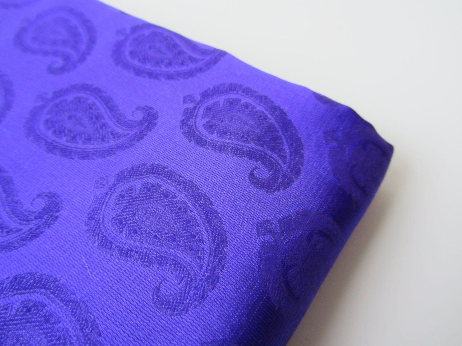 purple blue paisley Indian silk single tone fabric nr 147 fat quarter