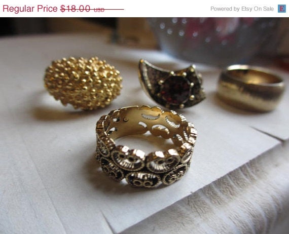 Jewelry Lot Rings 1950s Vintage Jewelry Destash