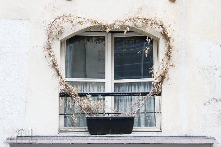 Wall art, love print, Paris decor, I love you, valentines day, window photograph, fine art photography 5x7 (13x18) F R E E  SHIPPING
