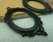 5 pcs 30x40 mm Antique Bronze Vintage Electrophoretic black Base setting pendants, cabochon Cameo, charm handmade DIY Accessories-C53899