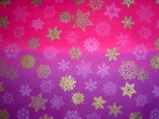 Hoffman "Seasons Greetings" Snowflake Fabric-2 Yards