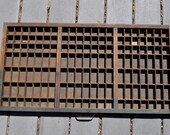 Antique Letterpress Painted Green Wooden Tray Drawer Jewelry Divider Shadowbox 4