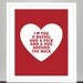 Valentines Day - A Bushel And A Peck And a Hug Around The Neck - Red - 8x10