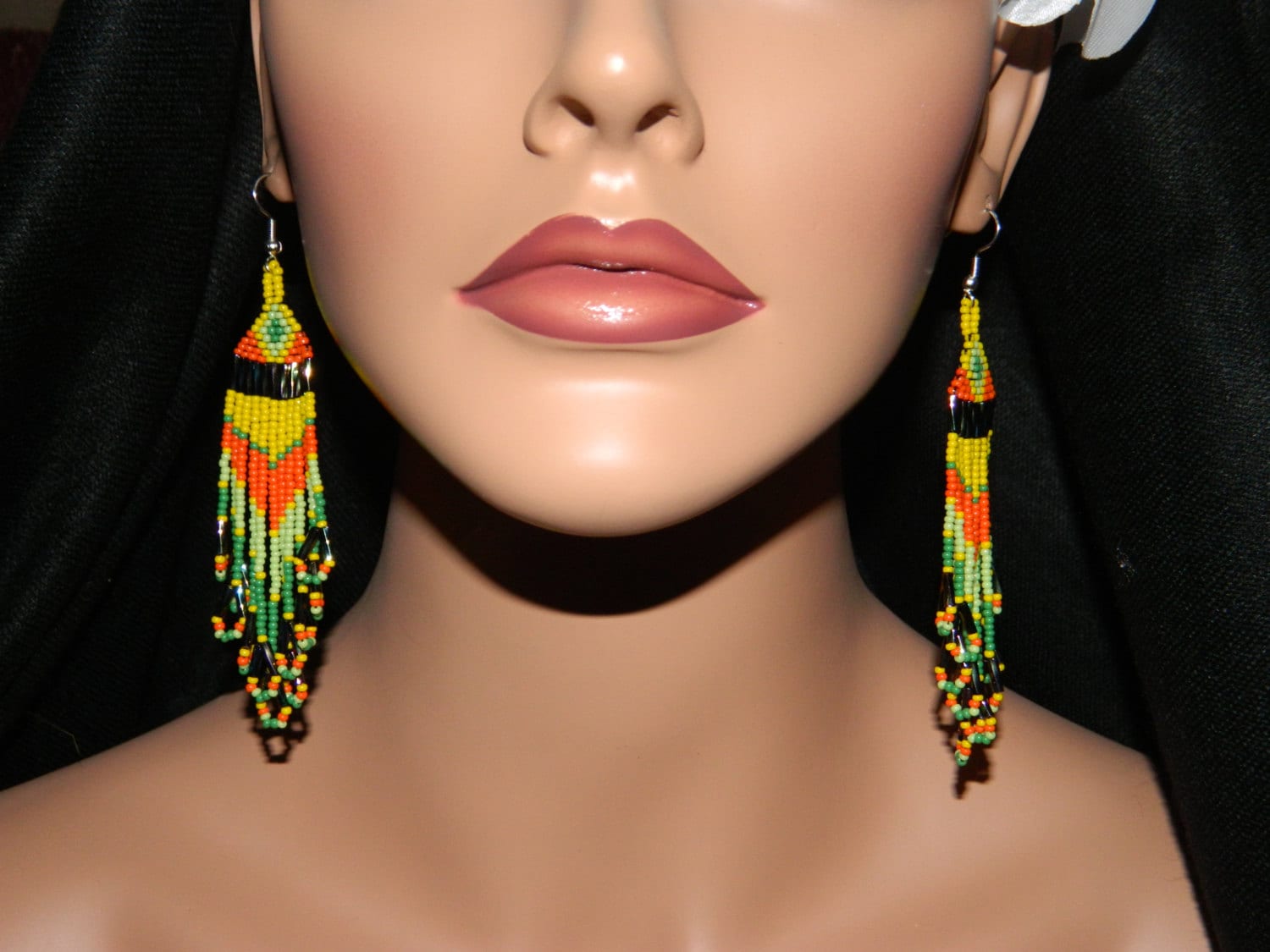 Native American "Forever Dancing" Beaded Earrings Lakota Charm EXCLUSIVE