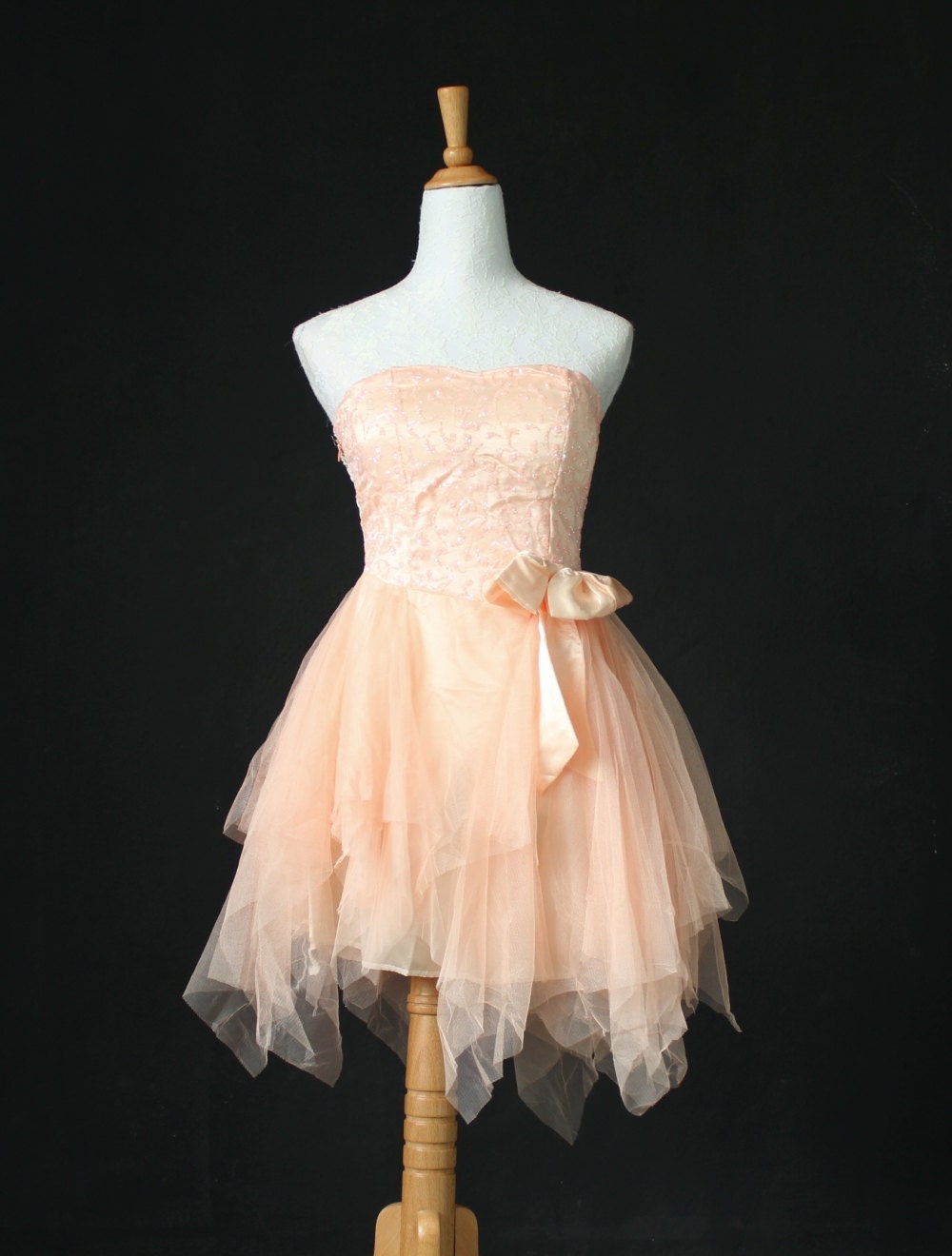 Cocktail Dress Romance Night Chiffon Party Dress Teen Girls Gift Tulle Dress Prom Sexy Orange