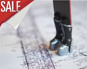 SALE. KISS boots in the book 3 .  Unusual art bookmark. Best present for fans of KISS band.