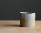 MTO grey stoneware cup . grey glaze on sand colored stoneware-  modern minimal ceramic pottery