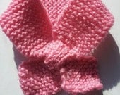 Pink Baby Scarf Bow Tie Small Newborn