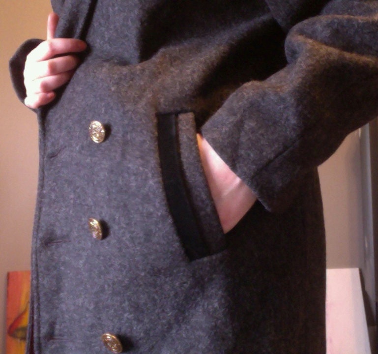 Full length Gray Wool Coat