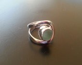 Sea Glass Ring, Sea Foam Sea Glass, Sterling Silver, Summer Jewelry, Beach Jewelry