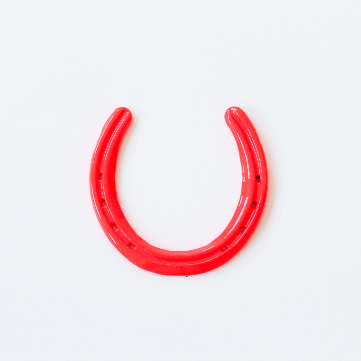 Cast & Crew Lucky HorseShoe in Neon Red