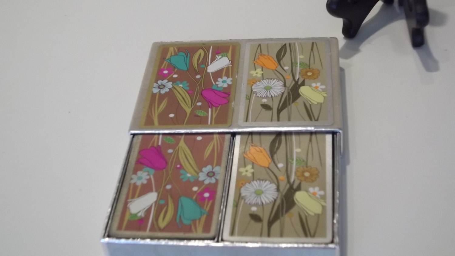 Vintage Playing Cards Double Set Congress Brand With Cel-U-Tone Finish
