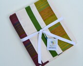Modern Green Baby Blanket, Receiving Blanket, Stripes With A Twist