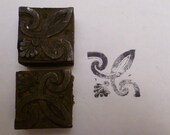 Vintage Stamp Printing Block metal Stamp Border Design X2 Artisanal Made