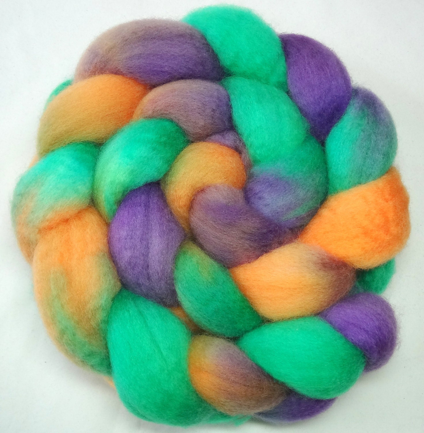 Hand Dyed Spinning Fiber BFL Combed Top (Roving) 4 oz.  FY0212-alt