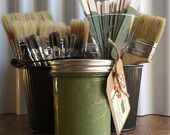 Home Brewed, Olive Green Chalky Finish by UrbanOasisDecor - Handmade in the USA