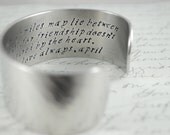 To My Soul Sister, We are Never Far Apart Secret Message Hand Stamped Cuff Bracelet