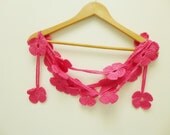 2013 fashion,summer,spring,Crochet Scarf Accessories, Floral scarf , Lariat scarf, Handmade Neck accessory,