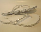 Rhinestone Bling Flip Flops Bridal Wedding