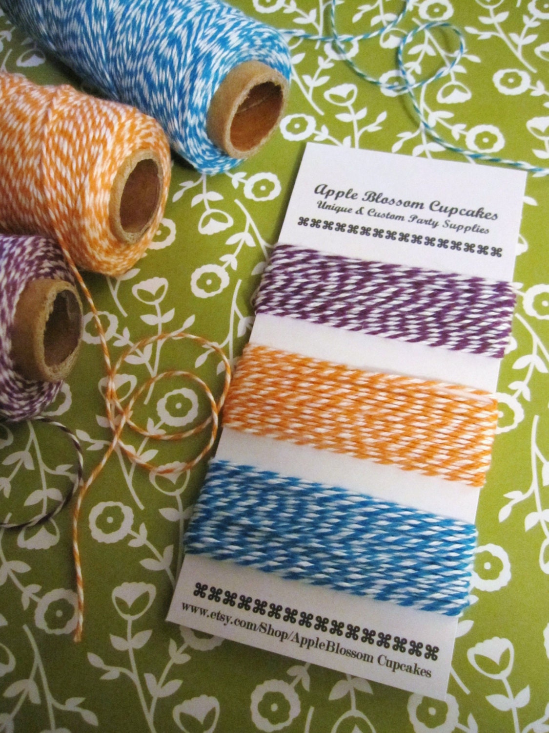 Divine Twine Trio in Purple Blue and Orange 12 Yards total 4 Yards each Il_170x135