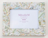 Customized Collage Style Map Frame - you choose size and location