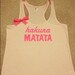 Hakuna Matata Light Pink Racerback Tank