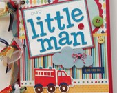 Scrapbook for Boy Premade Album 6x8 Toddler Boy Theme