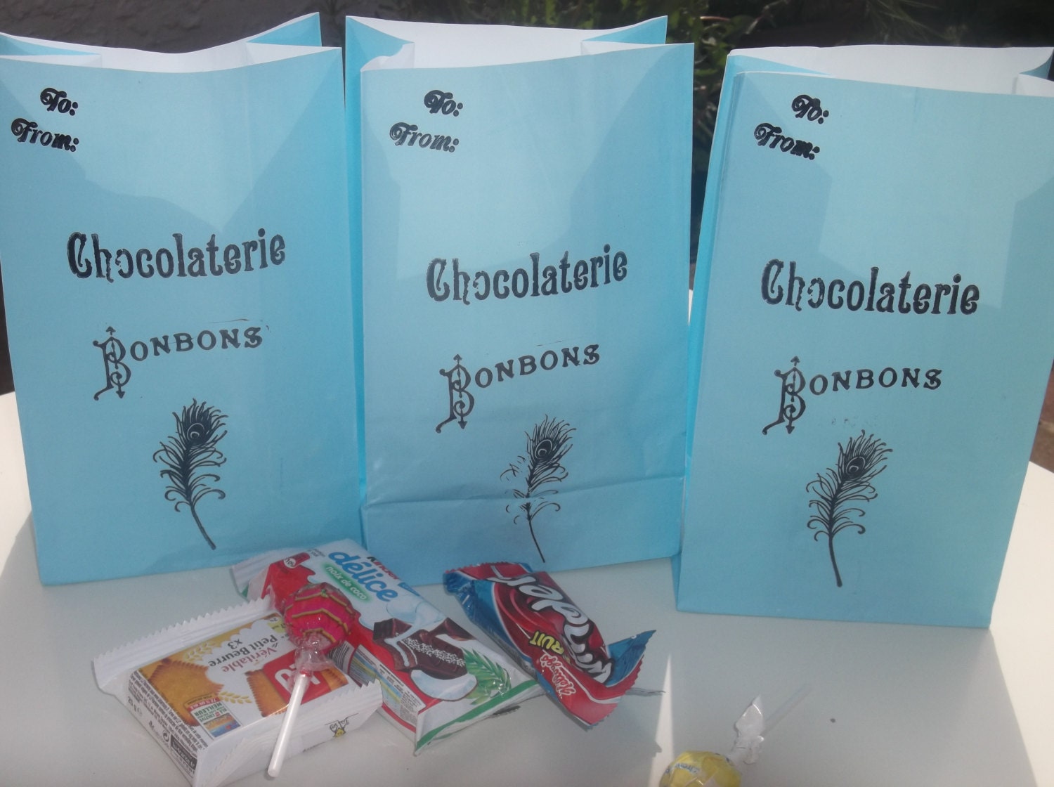 Blue Party Favor Bag Wedding Favour Bag-Holiday Sweet Bag-Anniversary Favor Bag-Occasion Favor Bag-Gift treats Bag-Gift Bag-Decor