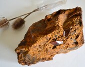 Rusty Beach Metal w/ Infused Sea Glass. Vintage. Large Chunk Decor Decoration Old Rust Brown Orange Unique Shelf Ocean Paper Weight BookEnd