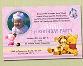 Photo Personalised Winnie The Pooh Birthday Invitations - You Print Il_170x135