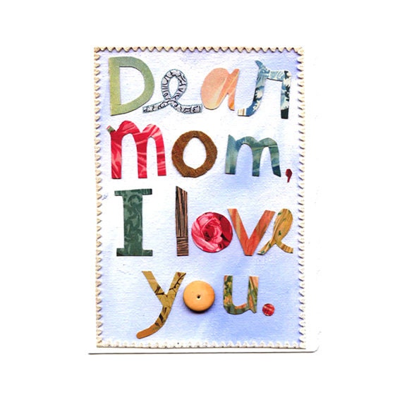mother's day card, Mother's Day, Mother's Day image, mother's day, Dear mom,I love you. Mothers day mixed media
