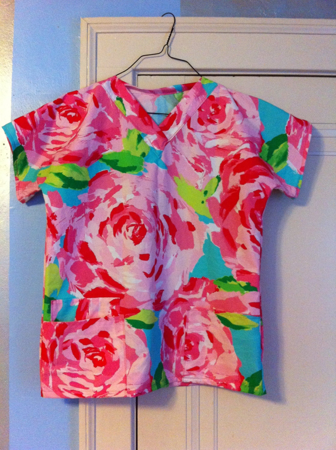 Scrubs Top made with Lilly Pulitzer Fabric