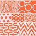 Orange.Pillow set.24x24 inches.Decorator Pillow Covers.Printed Fabric On Both Sides. Housewares. Throw Pillows.Cushion Covers