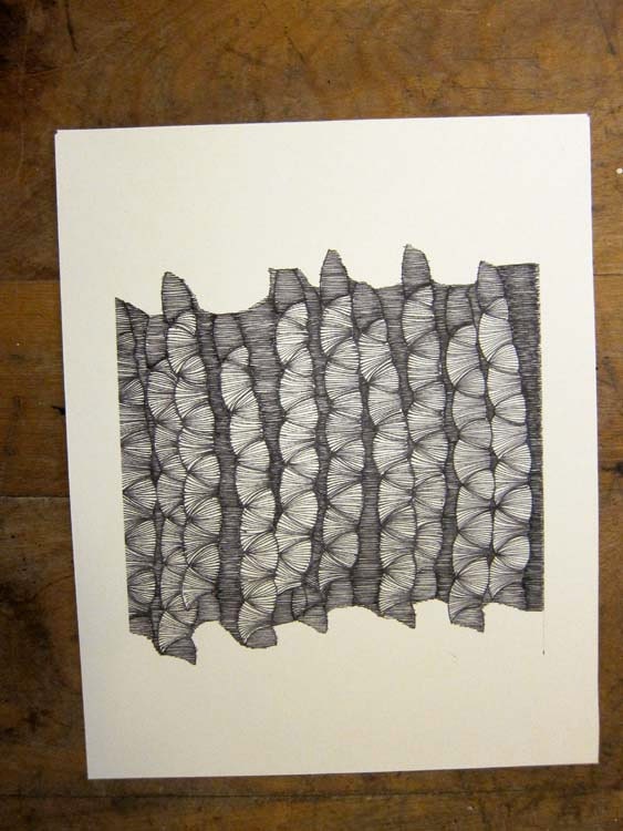 Line Drawing Print - Bamboo Forest