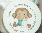 Baby Shower Favors - Personalized Whipped Body Butter (Thirsty Monkey Baby Shower Favors - Boy)