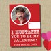 School Valentine cards. personalized valentine card. Mustache Valentine