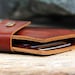 Brance brown leather iphone wallet