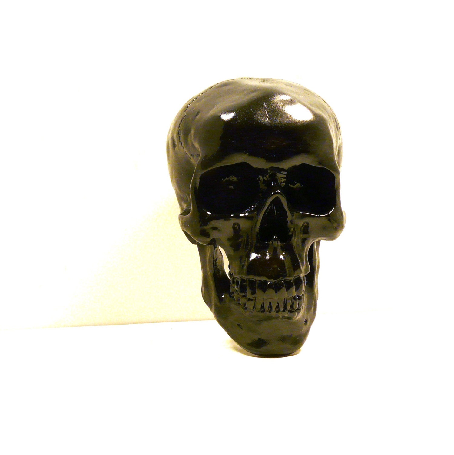 black skull head, skulls, macabre, goth, home decor, skull art, steampunk, tribal decor, anatomy, modern