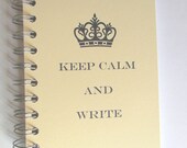 Personalized Journal Keep Calm and Write Custom LINED journal Choose Cover Color