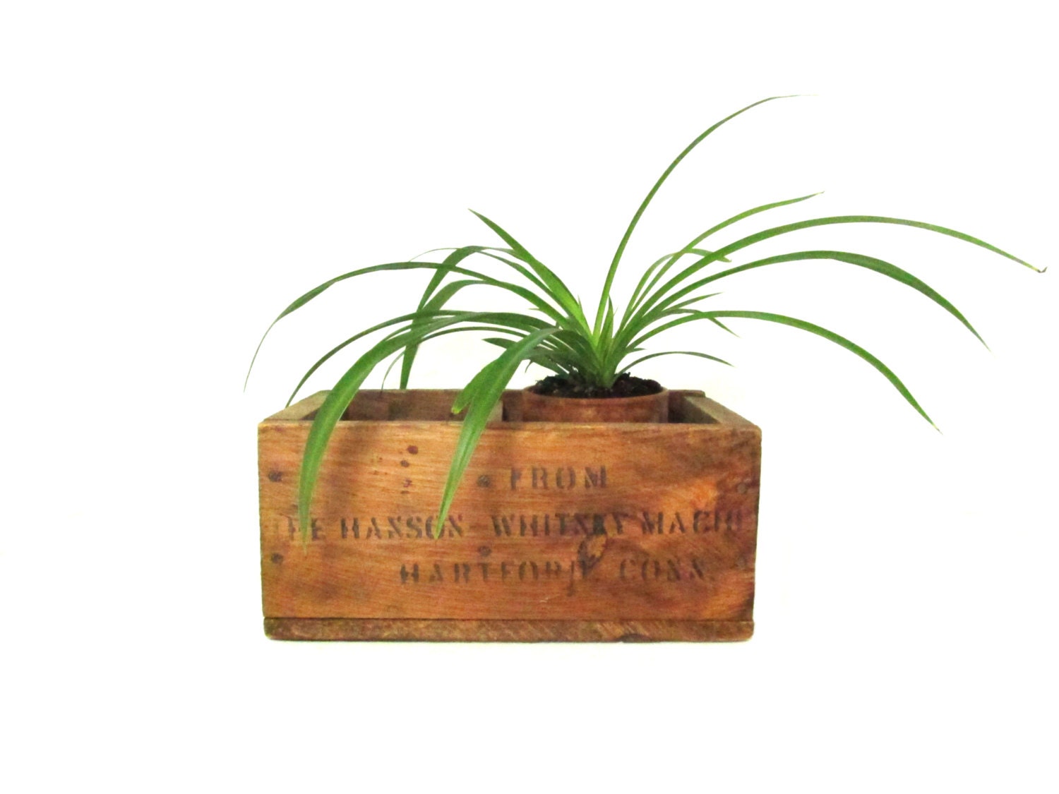Vintage Wood Box, Divided Wood Crate
